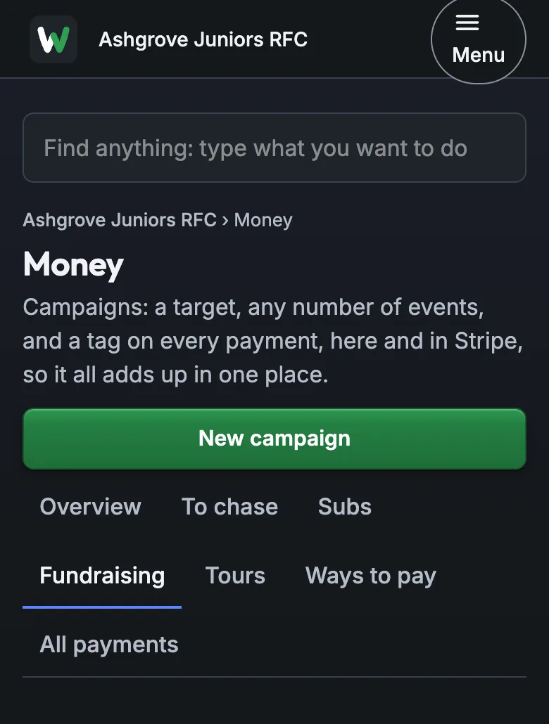 Money › Fundraising, with New campaign