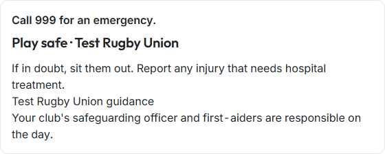 The Play safe card